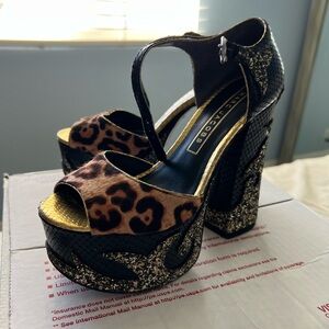 Marc Jacob’s Adriana Leopard Print Platform Heels